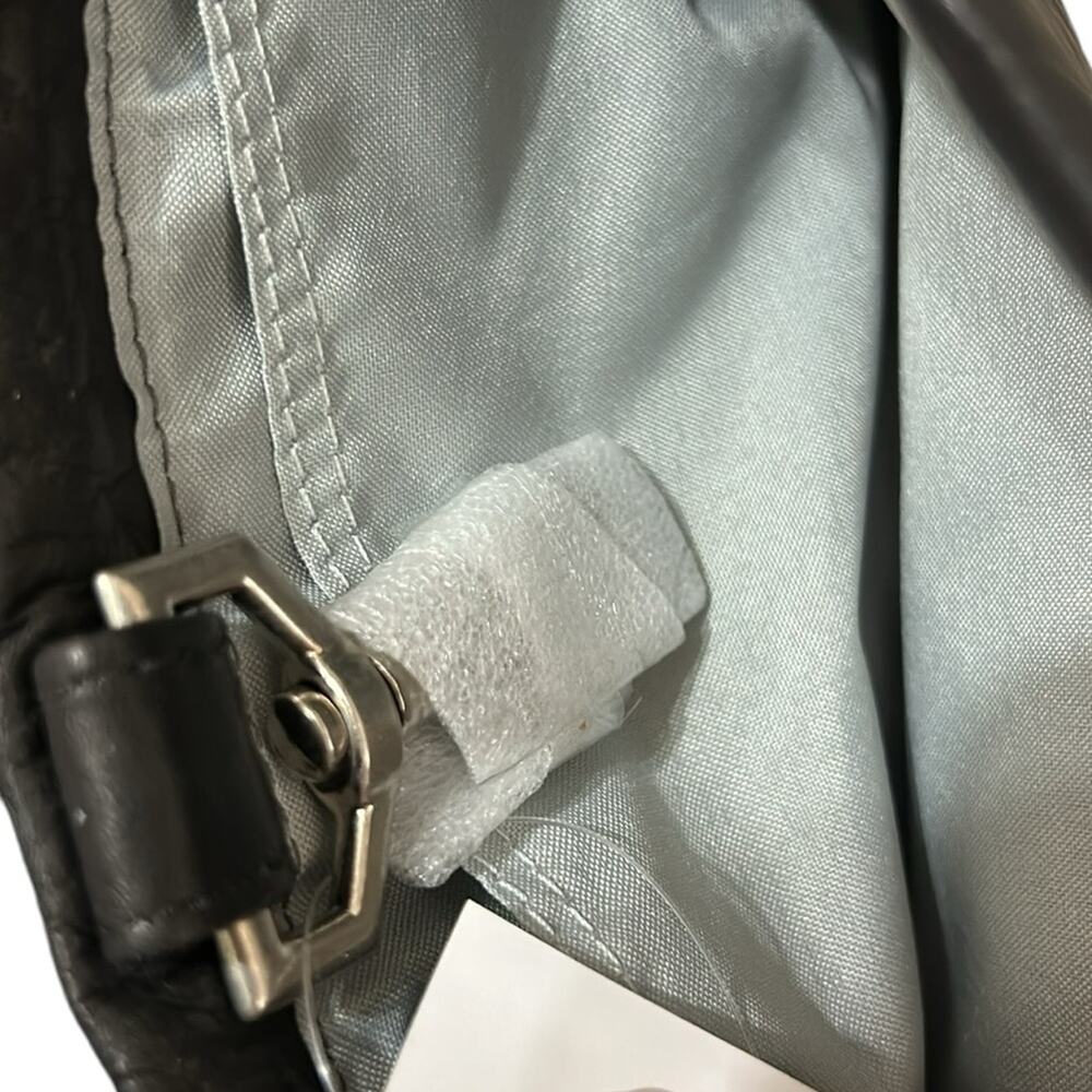 NOT FOR SALE Piel Genuine Leather Black Drawstring Bag - Picture 8 of 8